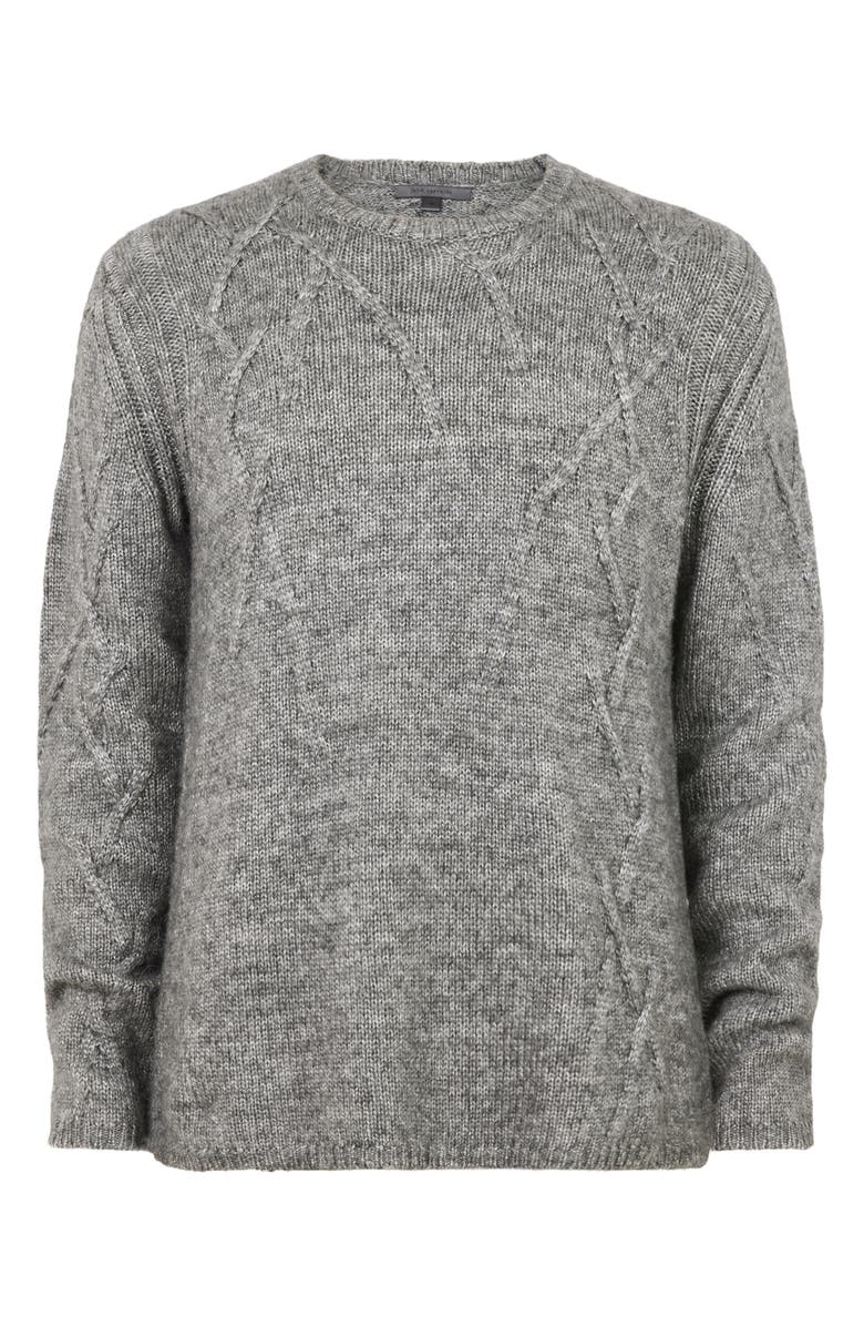 John Varvatos Nolans Fading Cable Sweater, Alternate, color, 