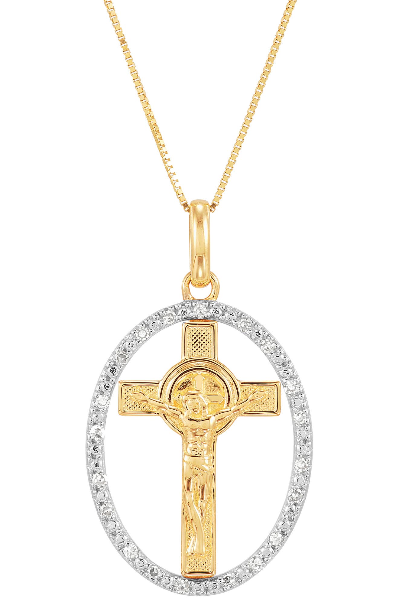 Frankie & Zoe Lab-Grown Diamond Cross Pendant Necklace | Nordstromrack