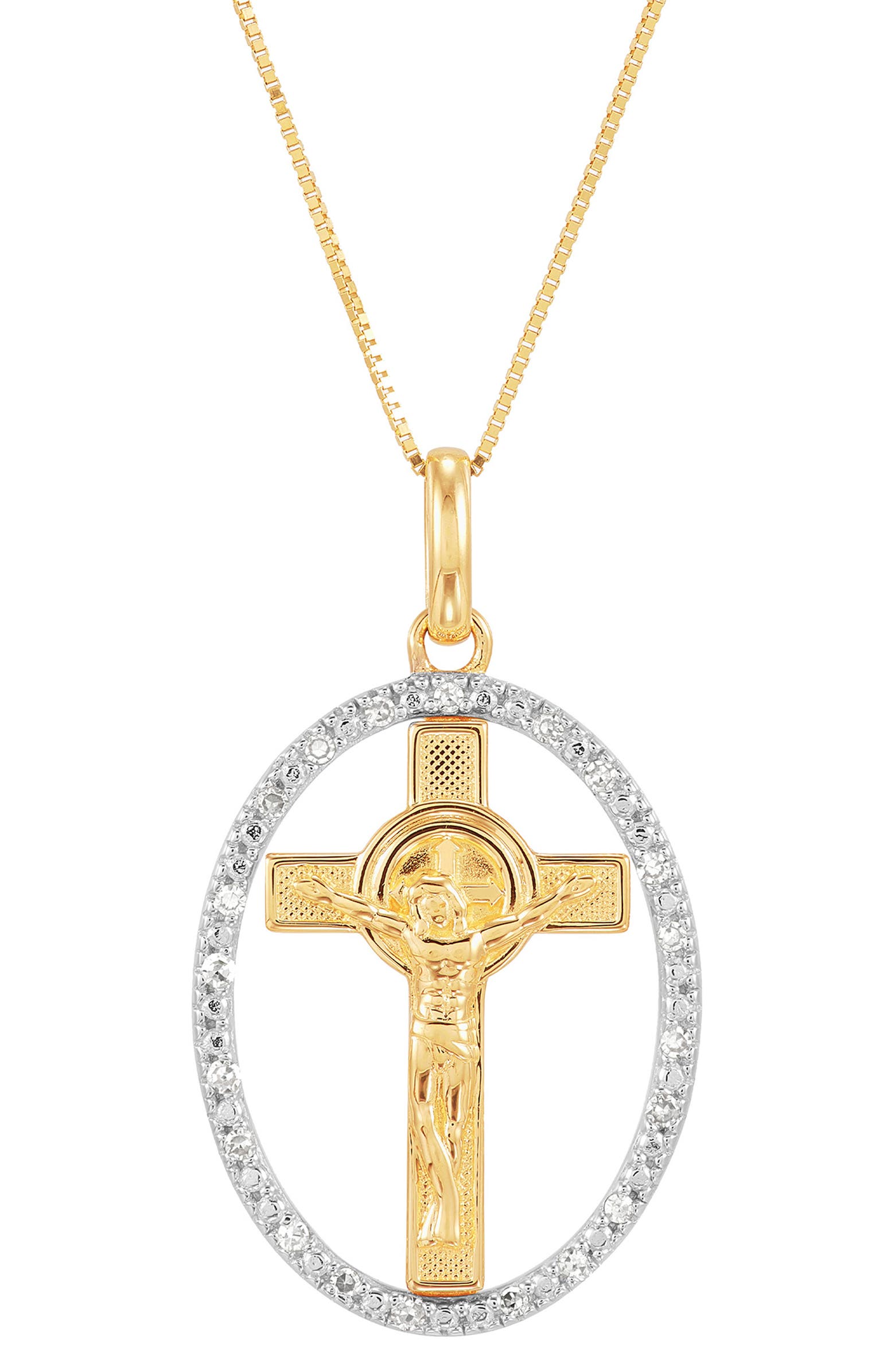 Frankie & Zoe Lab-Grown Diamond Cross Pendant Necklace | Nordstromrack