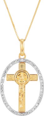 Frankie & Zoe Lab-Grown Diamond Cross Pendant Necklace