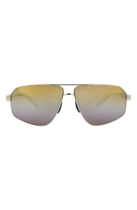 60mm Polarized Aviator Sunglasses