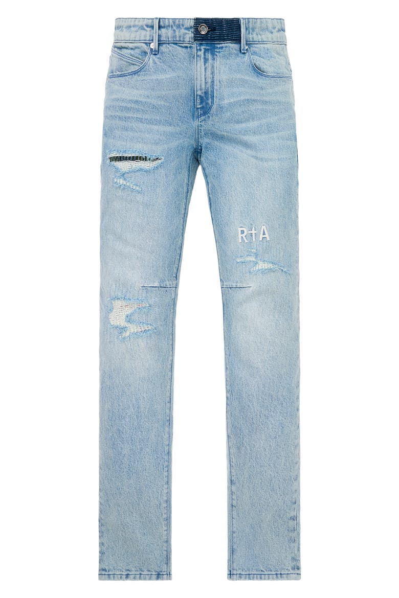 Clayton Rip & Repair Skinny Jeans, Main, color, FRAYED INDIGO