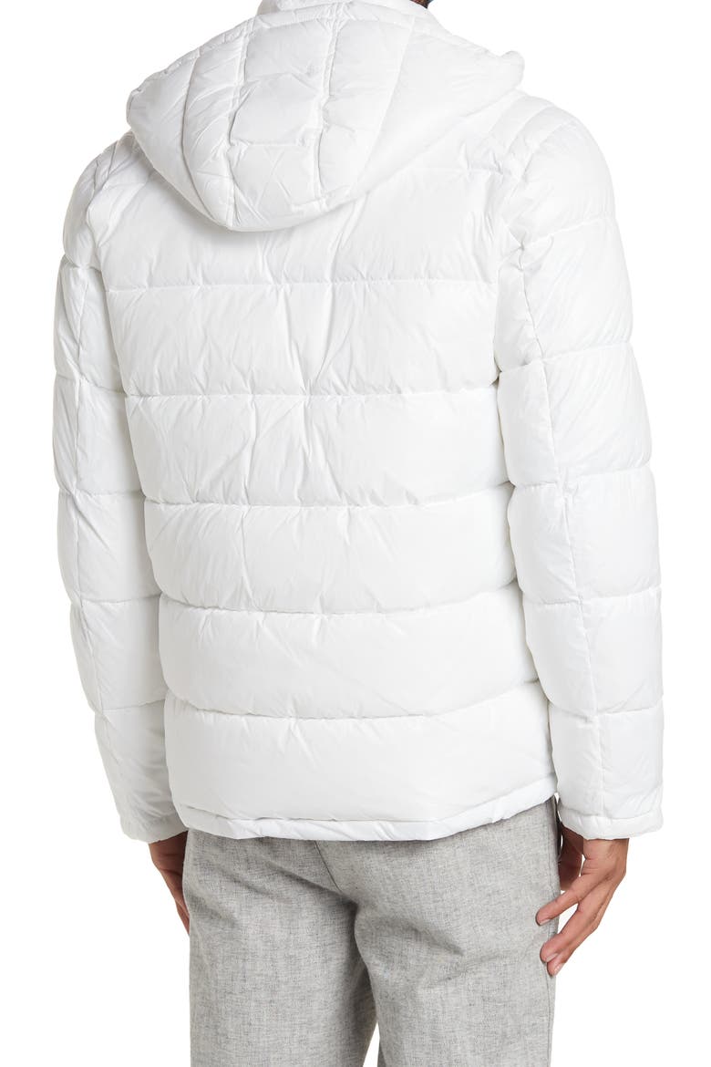 Hooded Solid Puffer Jacket, Alternate, color, WHITE