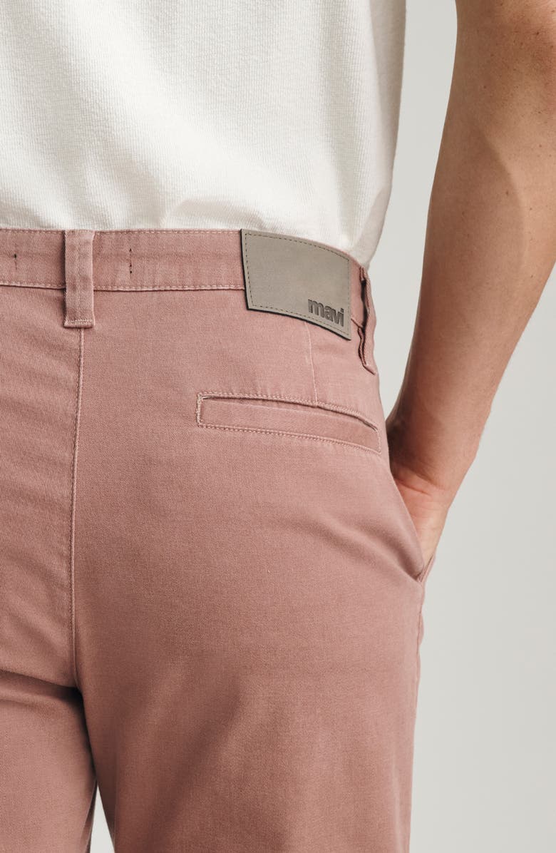 Mavi Jeans Noah Flat Front Stretch Twill Shorts, Alternate, color, Rose Vintage Colored