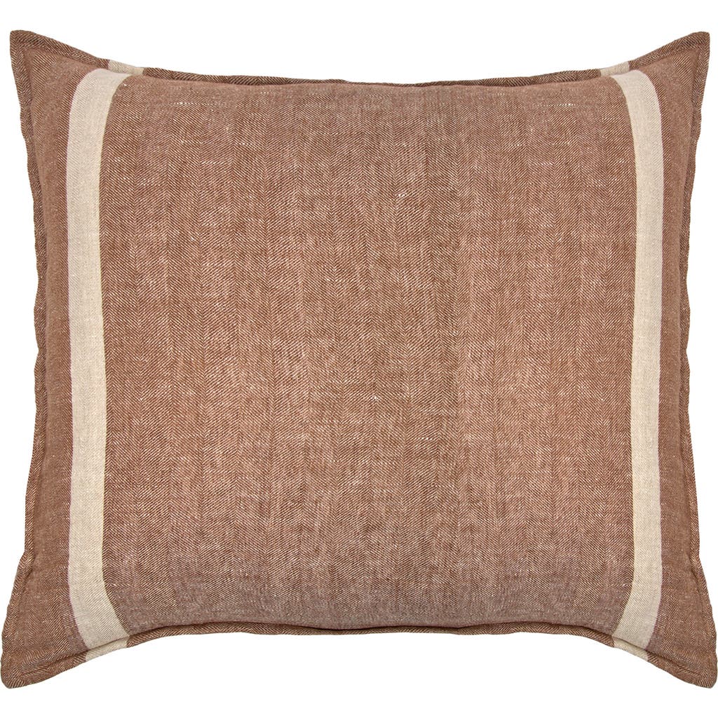 Pom Pom At Home Rory Linen Euro Pillow Sham In Brown