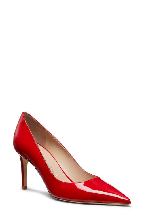 Stuart Weitzman 'stuart Power 75 Pointed Toe Pump In Cherry