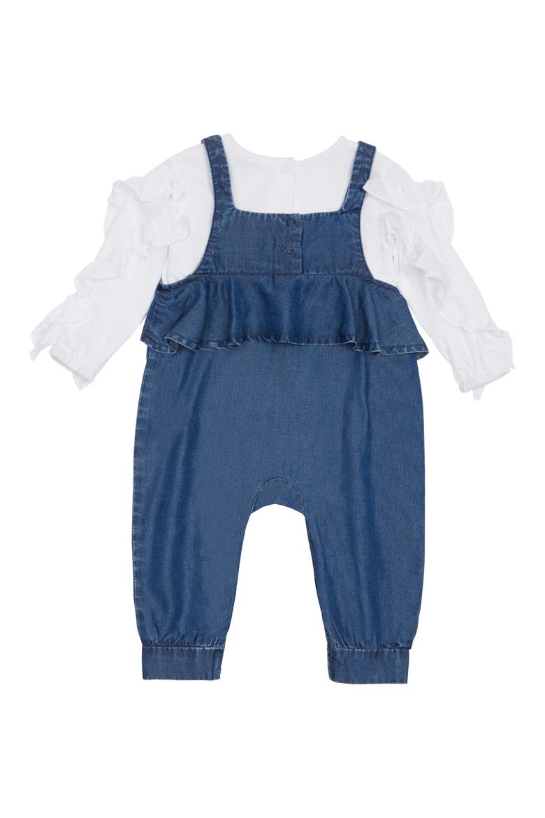 Habitual Ruffle Top & Jumpsuit Set, Alternate, color, DARK STONE