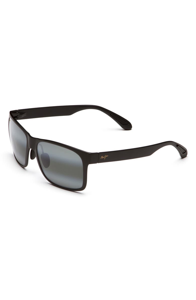 Maui Jim Red Sands 59mm PolarizedPlus2<sup>®</sup> Rectangular Sunglasses, Alternate, color, Matte Black