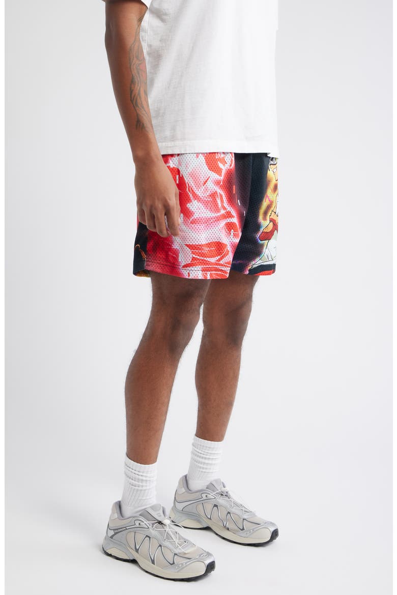 Anime Rival Mesh Basketball Shorts, Alternate, color, BLACK