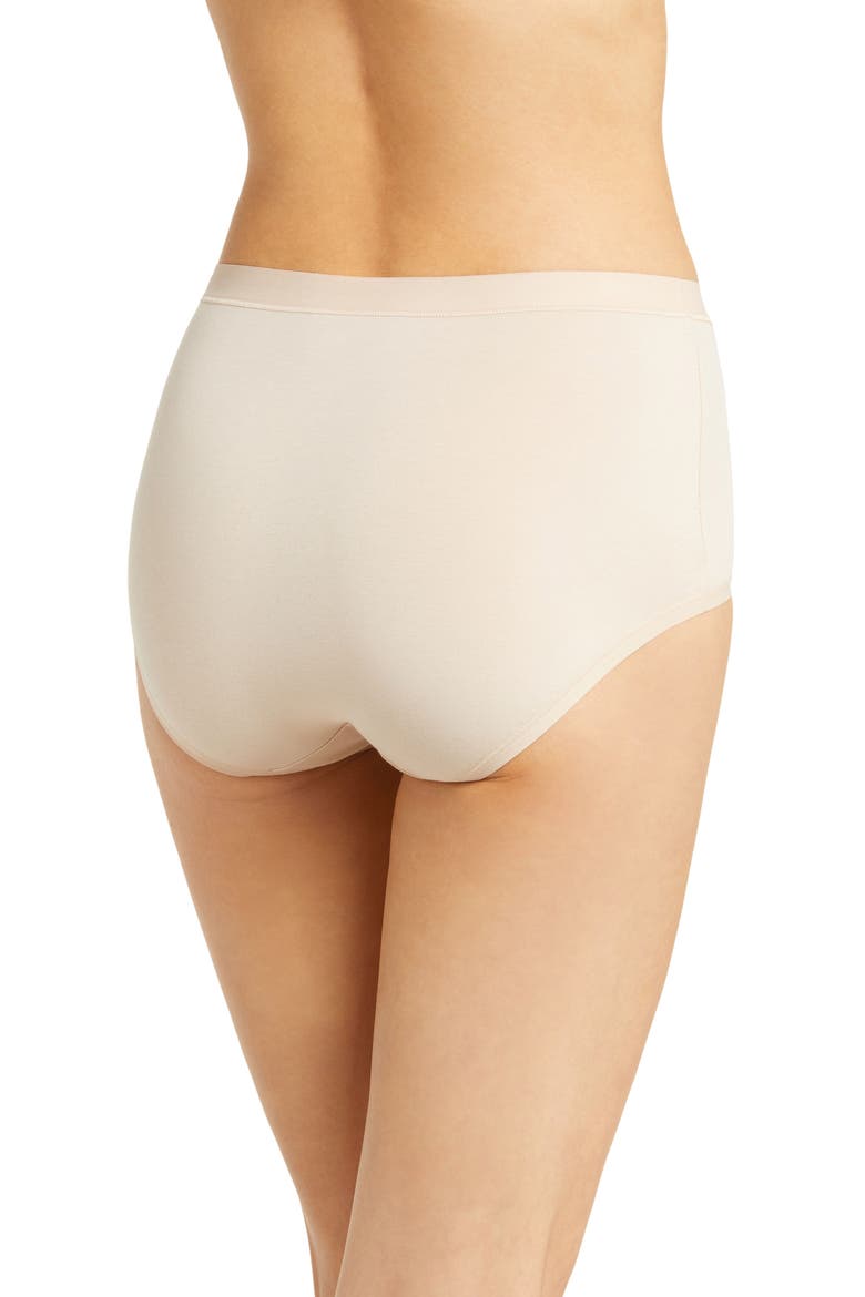 Understated Cotton Blend Briefs, Alternate, color, SAND