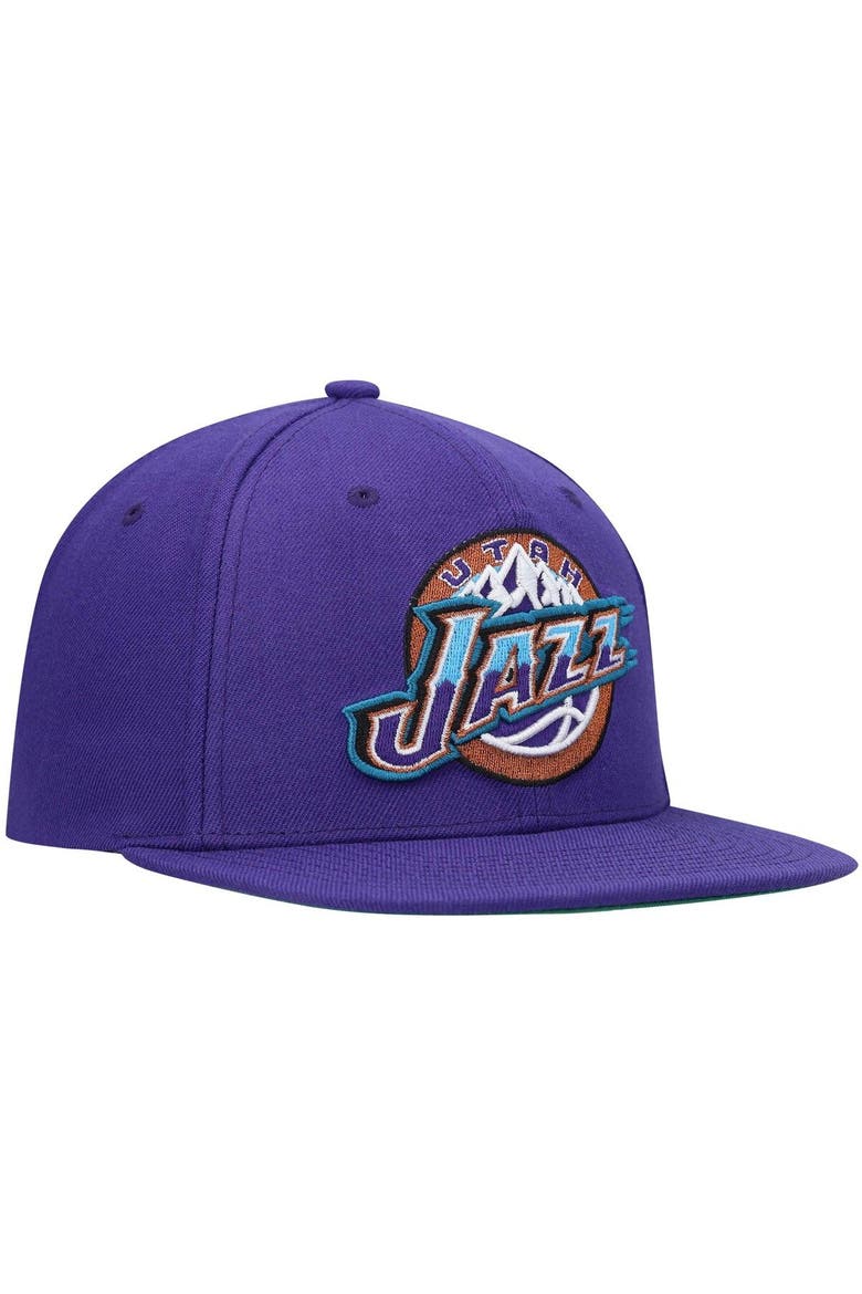 Men's Mitchell & Ness Purple Utah Jazz Hardwood Classics Team Ground 2.0 Snapback Hat, Alternate, color, Purple