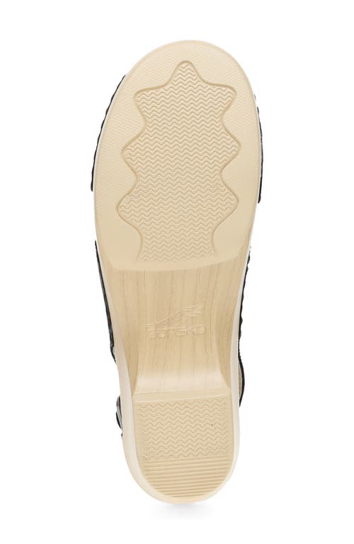 Dansko Sloane Slingback Platform Sandal In Black Calf