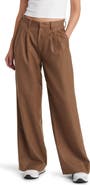 AG x EmRata Joan Pleated Wide Leg Wool Pants