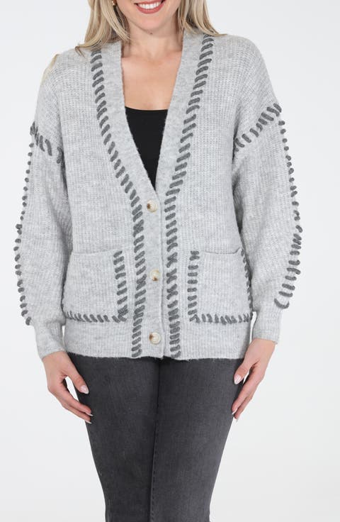 Contrast Stitch Cardigan