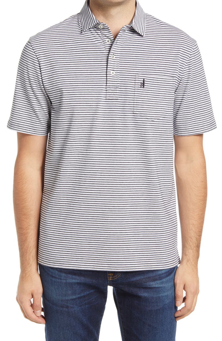 johnnie-O Hangin' Out Dante Stripe Pocket Polo, Main, color, 