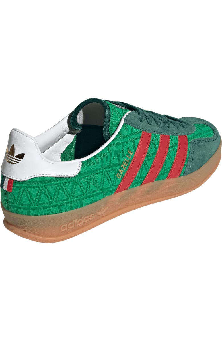 adidas Gazelle Indoor Sneaker, Alternate, color, Green/ Better Scarlet/ Green
