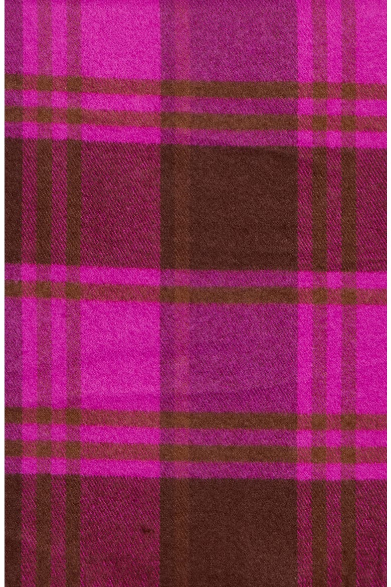 Plaid Knit Scarf, Alternate, color, POWER PURPLE LARGE PLAID
