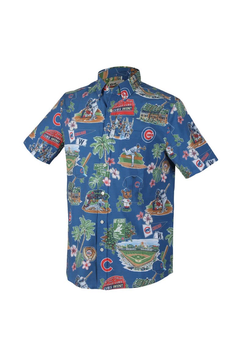 Men's Reyn Spooner  Royal Chicago Cubs Scenic Tri-Blend Button-Down Shirt, Alternate, color, Royal