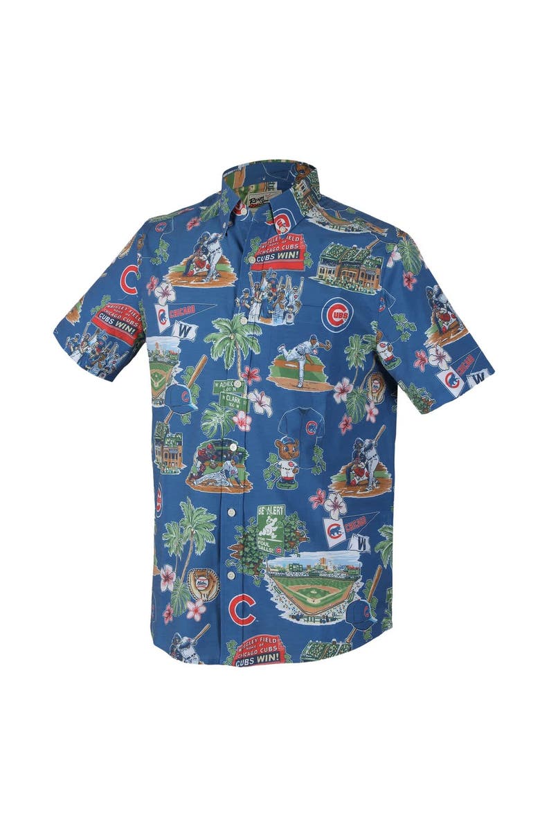 Reyn Spooner Men's Reyn Spooner Royal Chicago Cubs Scenic Tri-Blend Button-Down Shirt, Alternate, color, Royal