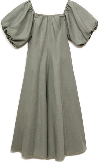 Menorca Off the Shoulder Linen Dress