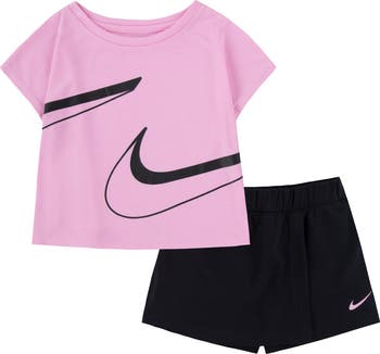 Kids' Swoosh Graphic T-Shirt & Skort Set