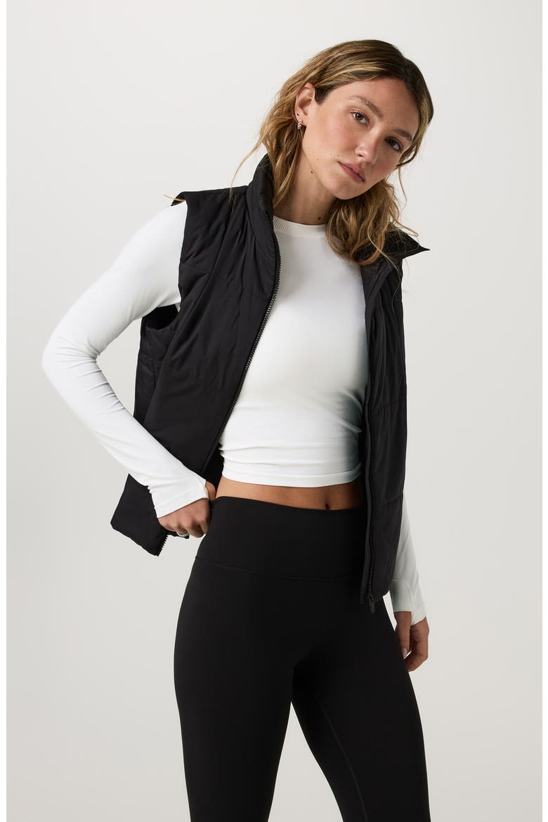Canyon Insulated Sporty Vest, Alternate, color, BLACK