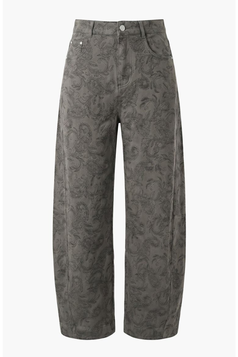 Textured Wide Leg Pants, Alternate, color, Charcoal