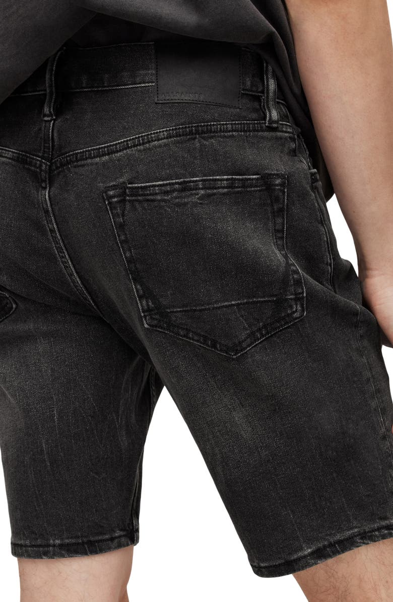 AllSaints Switch Denim Shorts, Alternate, color, Washed Black