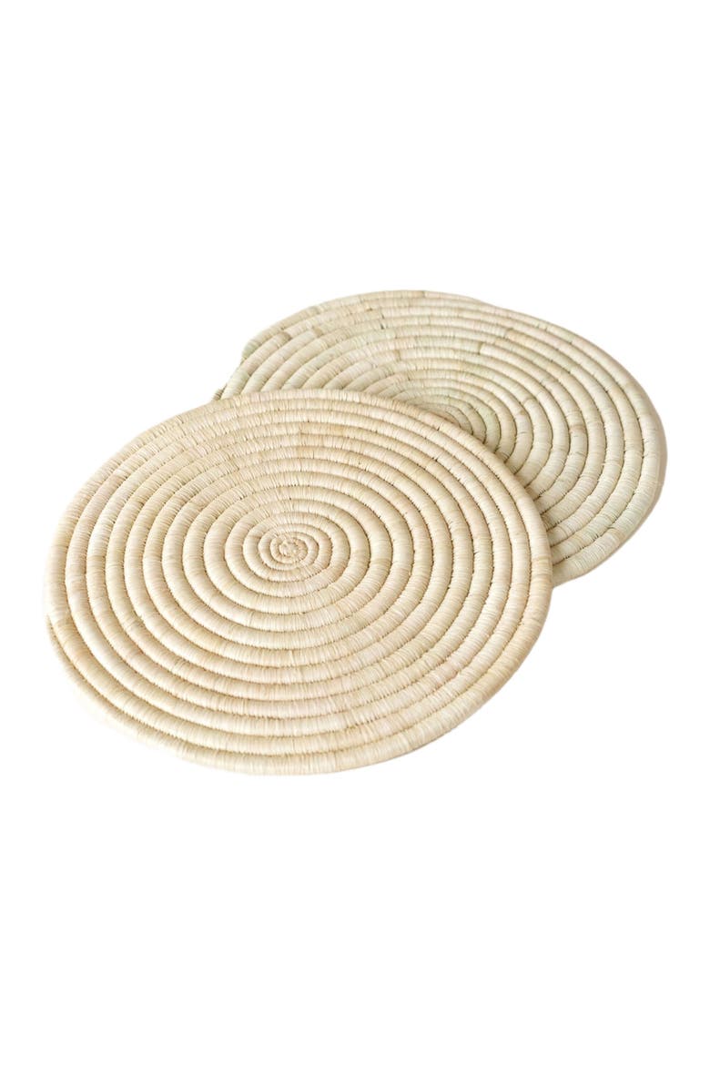 Natural Raffia Placemat, Alternate, color, Natural