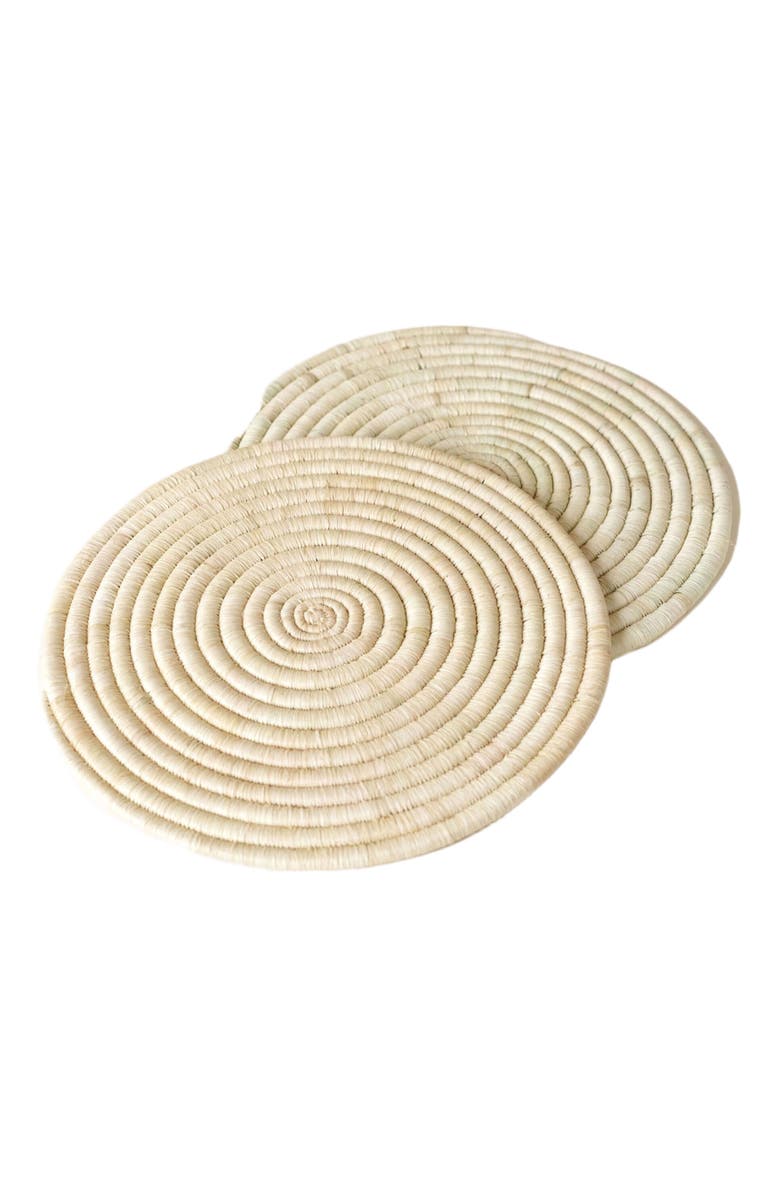 indego africa Natural Raffia Placemat, Alternate, color, Natural
