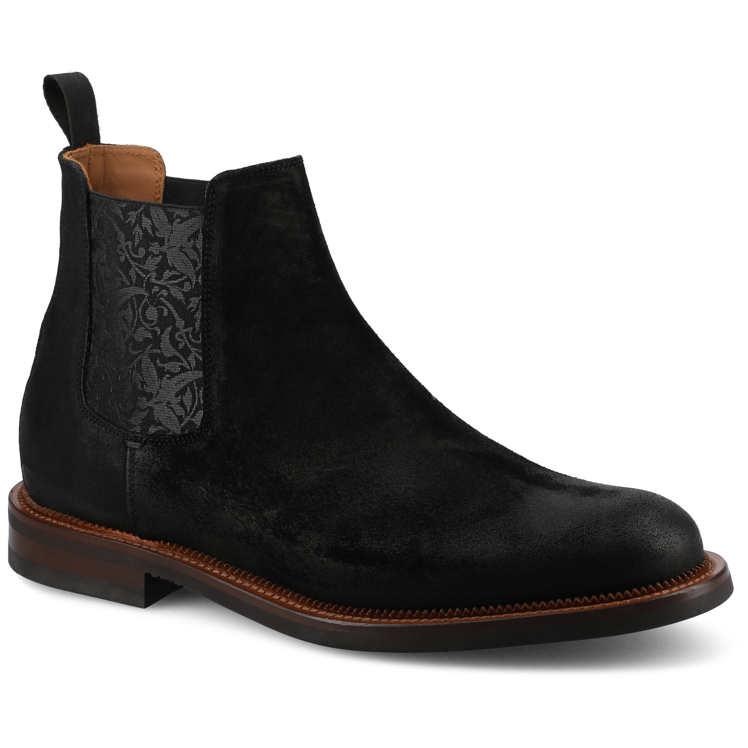 TAFT Men
s Glen Chelsea Boot, Main, color, Black Suede