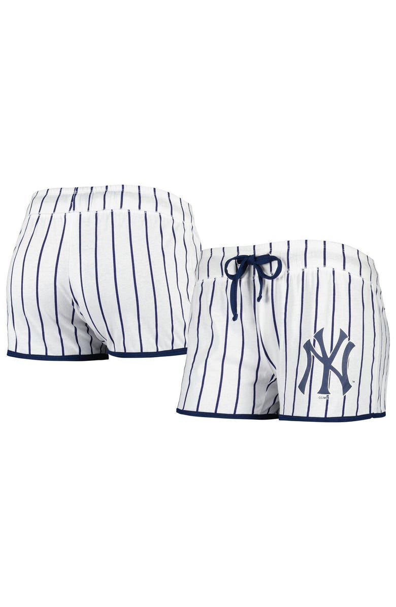 CONCEPTS SPORT Women's Concepts Sport White/Navy New York Yankees Vigor Sleep Shorts, Main, color,