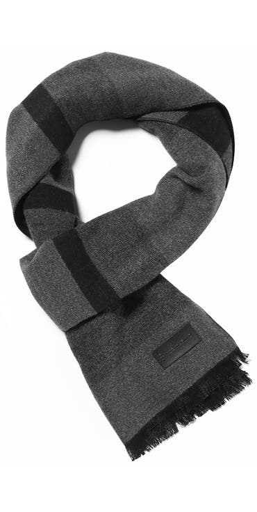 Cashmere-Feel Cotton Patterned Scarf