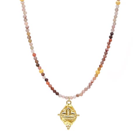 Libra Zodiac Gemstone Choker Necklace