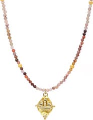 Seven Saints Libra Zodiac Gemstone Choker Necklace