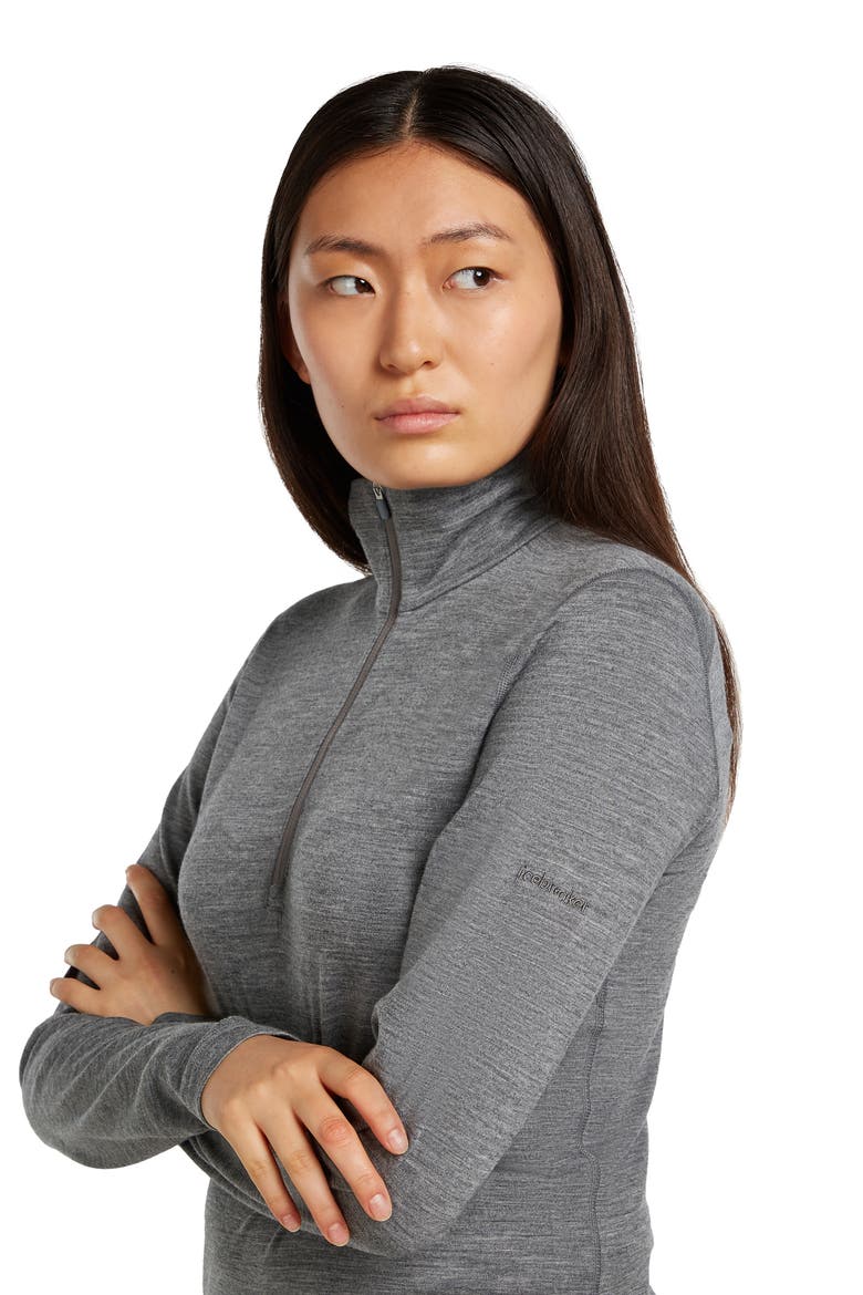 200 Oasis Merino Wool Half Zip Pullover, Alternate, color, GRITSTONE HTHR