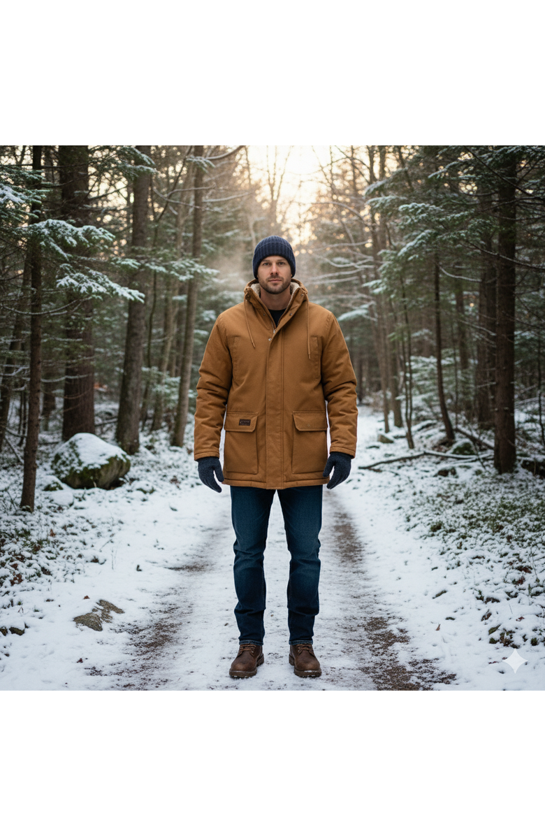 CANADA WEATHER GEAR Men's Duck Canvas Jacket, Alternate, color, Brown