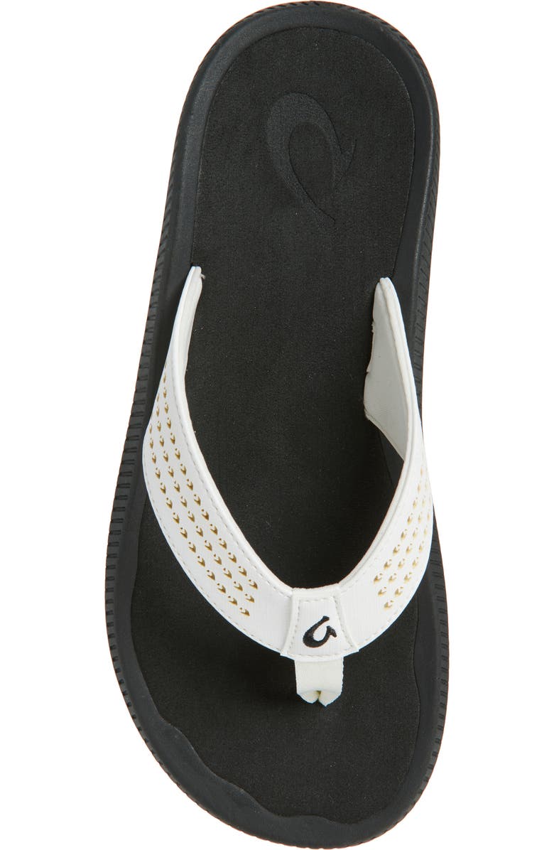 OluKai Ulele Golf Sandal, Alternate, color, White / Lava Rock