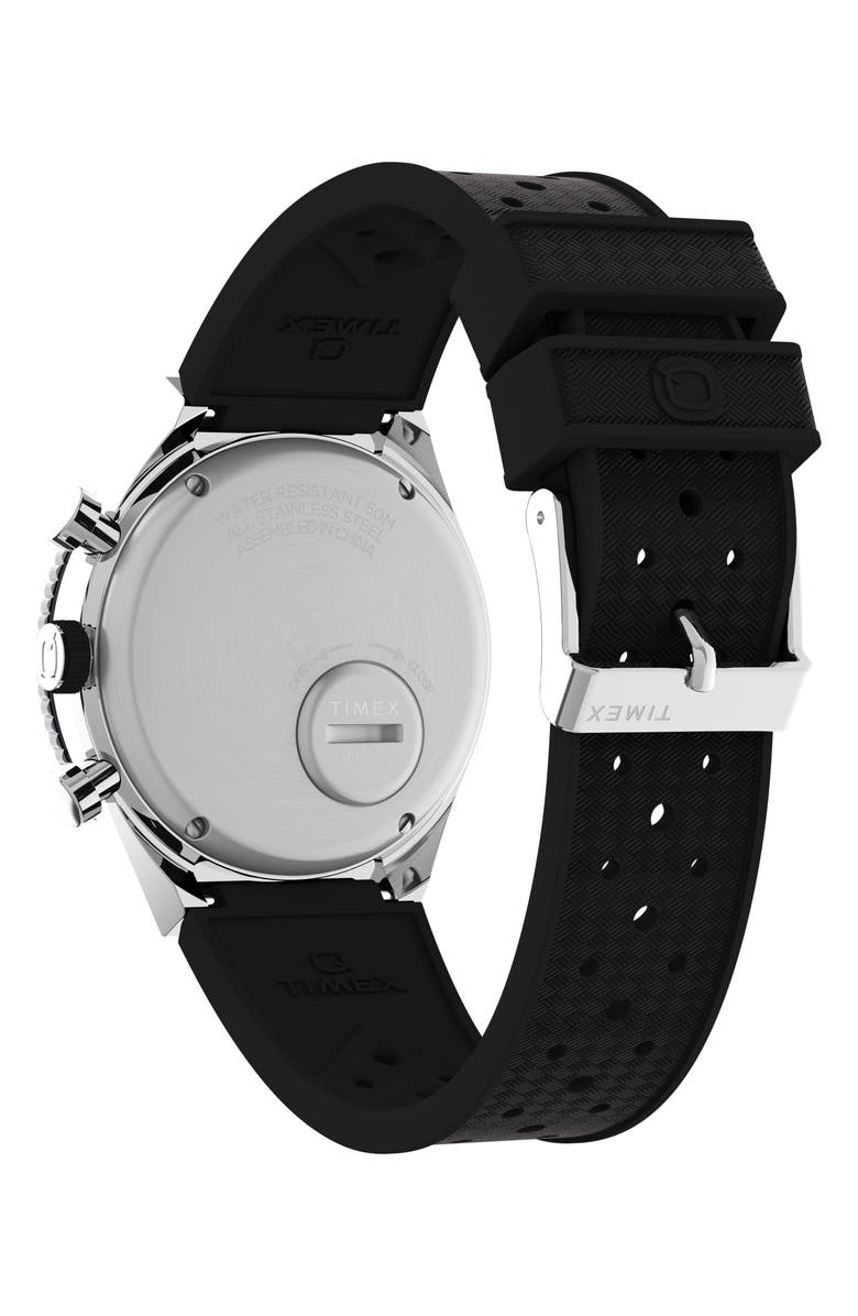 Timex<sup>®</sup> Q Chronograph Leather Strap Watch, 40mm, Alternate, color, 