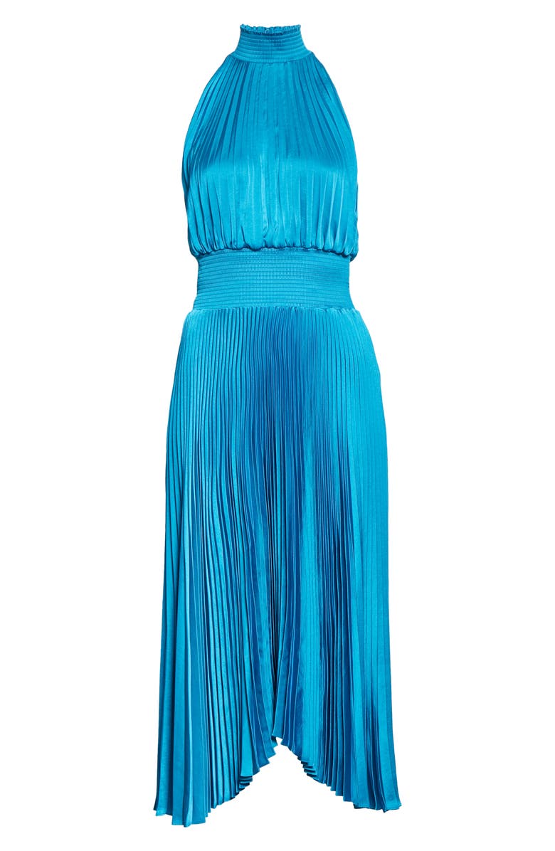 A.L.C. Renzo Pleated Sleeveless Midi Dress, Alternate, color, 