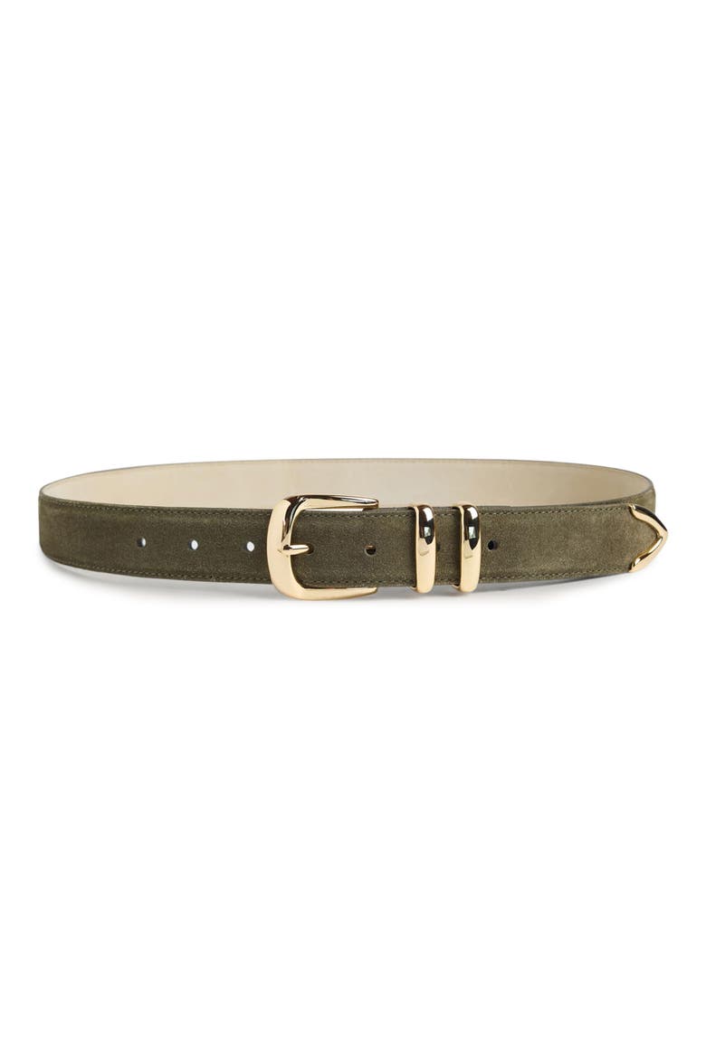 The Jordan Suede Belt, Main, color, NEUTRAL GREEN