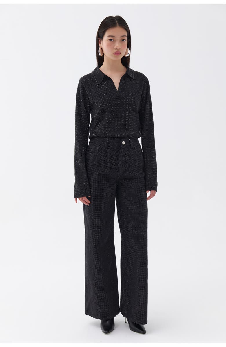 Nocturne Stone Embroidered Jeans, Main, color,