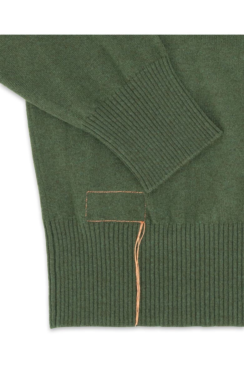 Fortela Cashmere Crewneck Sweater, Alternate, color, Olive Green