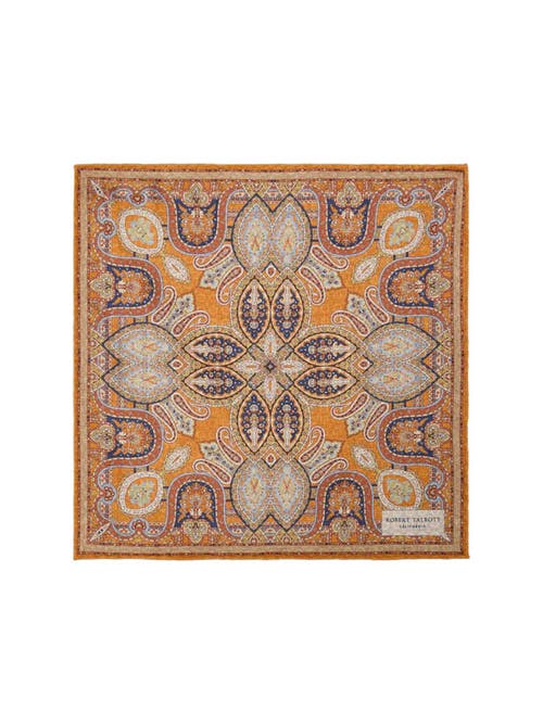 Robert Talbott Collins Reversible Paisley Silk Pocket Square