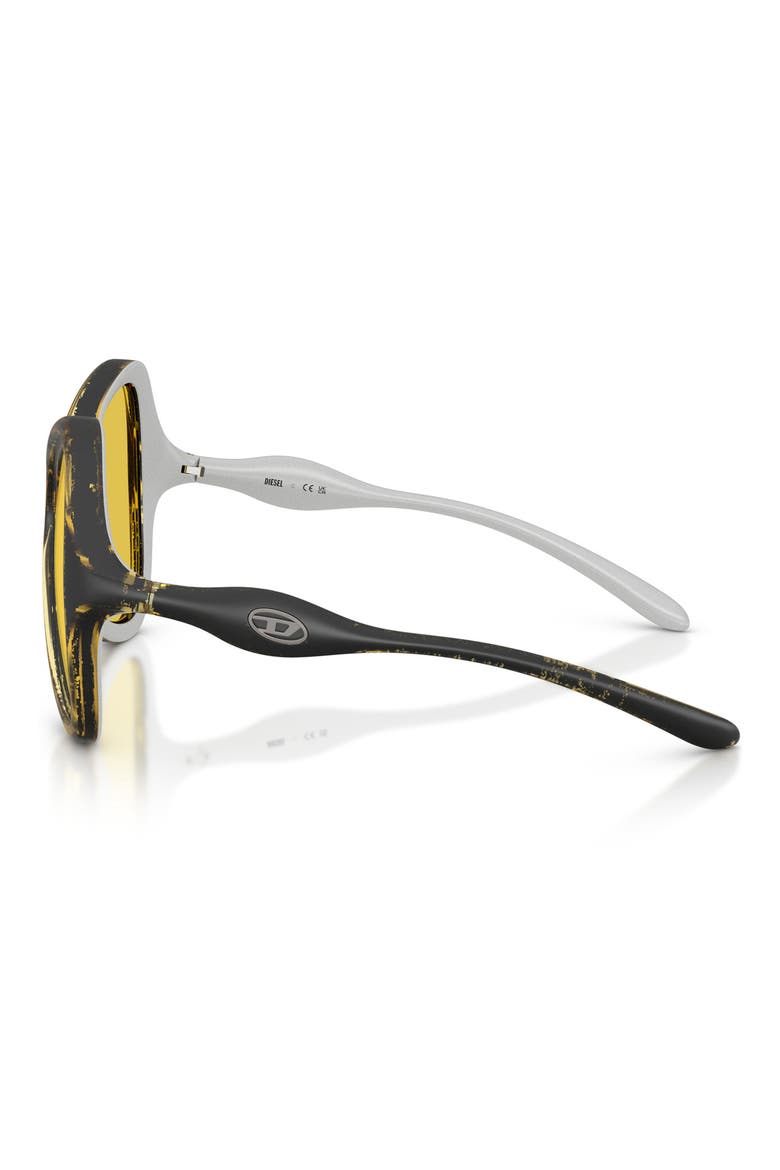 DL3010U 53mm Mirrored Cat Eye Sunglasses, Alternate, color, YELLOW BARRELLING METALLIC