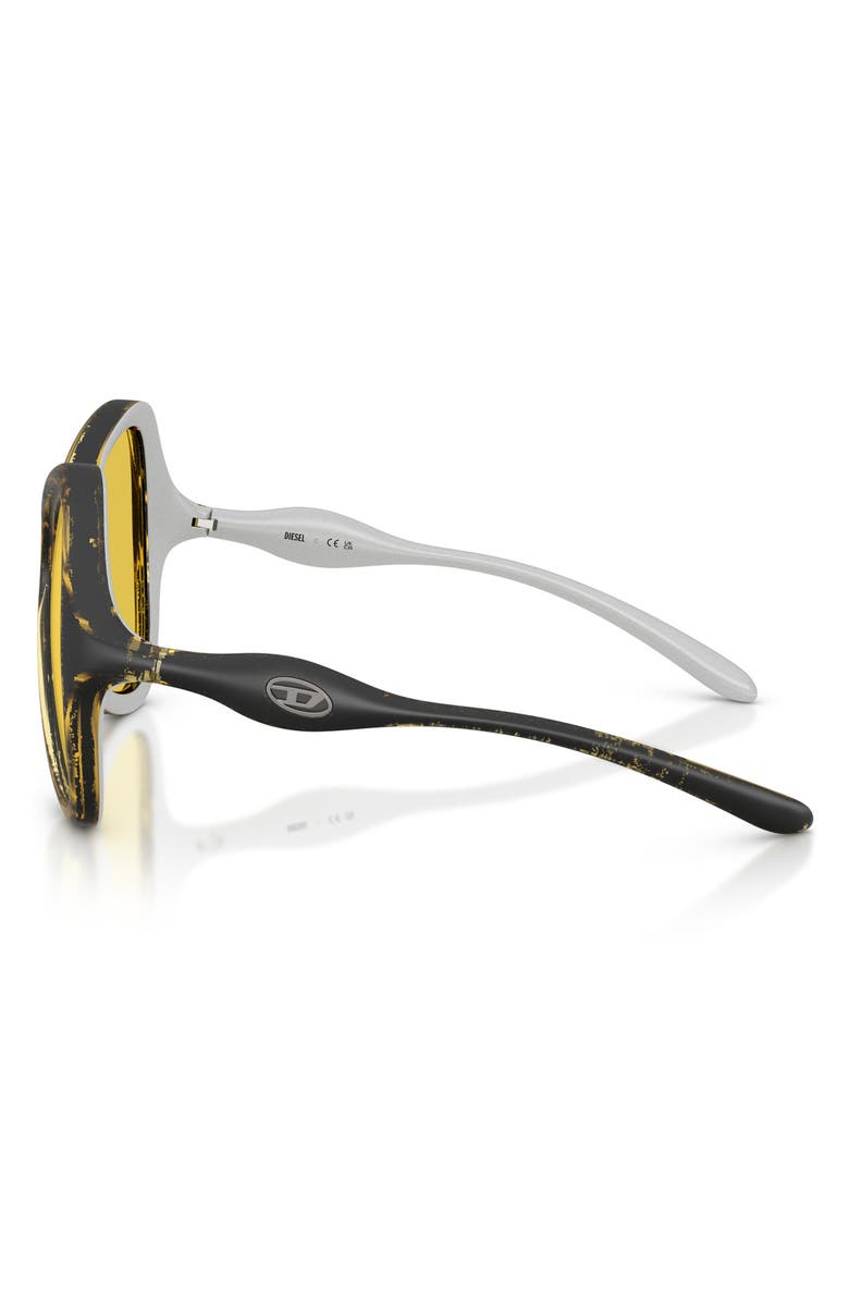 DIESEL<sup>®</sup> DL3010U 53mm Mirrored Cat Eye Sunglasses, Alternate, color, Yellow Barrelling Metallic