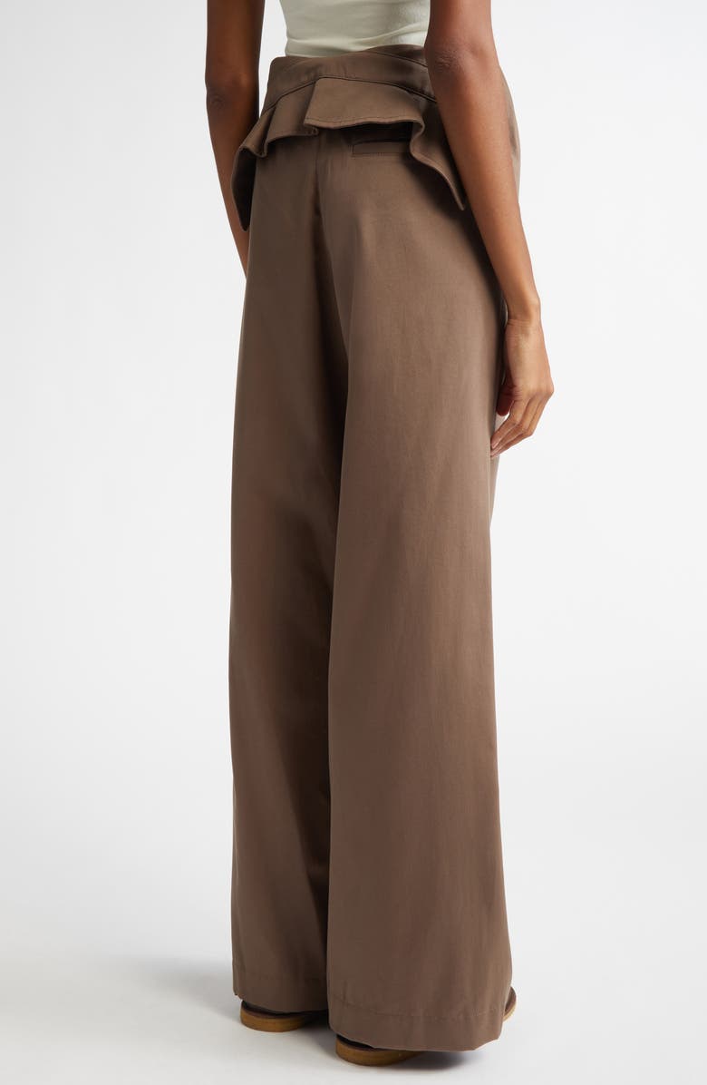 JW Anderson Foldover Belted Trench Trousers, Alternate, color, Smoke