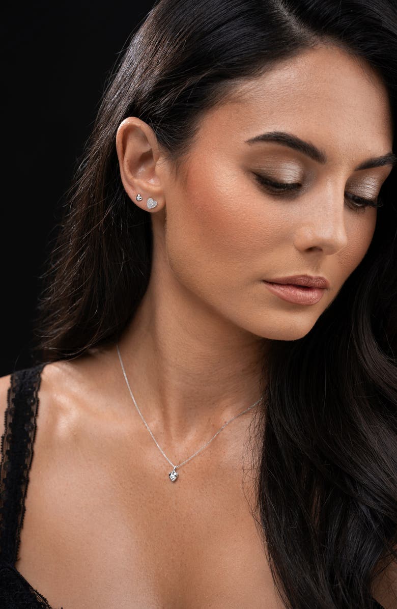 Bony Levy Icon Diamond Heart Stud Earrings, Alternate, color, 18K White Gold