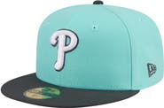 New Era Men's New Era Turquoise/Charcoal Philadelphia Phillies Two-Tone Color Pack 59FIFTY Fitted Hat