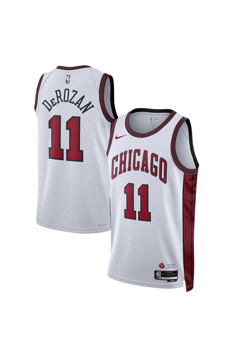 Nike Unisex Nike DeMar DeRozan White Chicago Bulls 2022/23 Swingman Jersey - City Edition, Main, color,